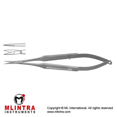 Micro Scissor Straight - Flat Handle Stainless Steel, 23 cm - 9" Blade Size 10 mm